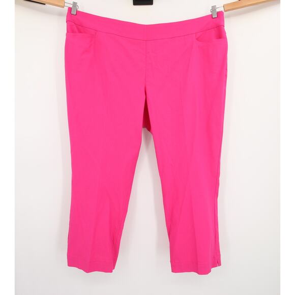Slimsation by Multiples Capri Pants Fuchsia Pink Tummy Control Size 24W NWT - Picture 2 of 13